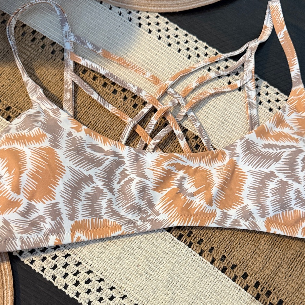 aerie Cream Swim Top